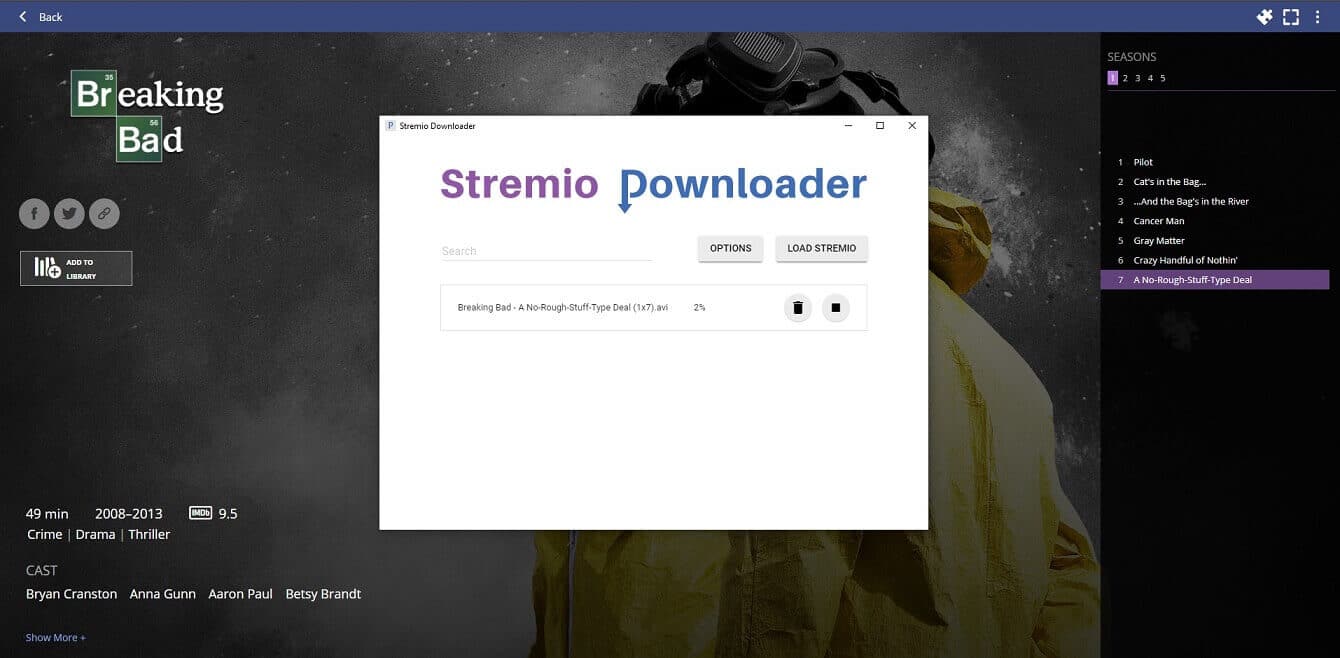 Download movies from Stremio